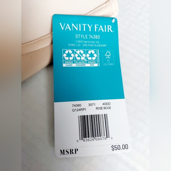 ⭐️5/$25 VF Lingerie Beauty Back Strapless Full Figure Underwire Bra 40DD - Picture 7 of 10